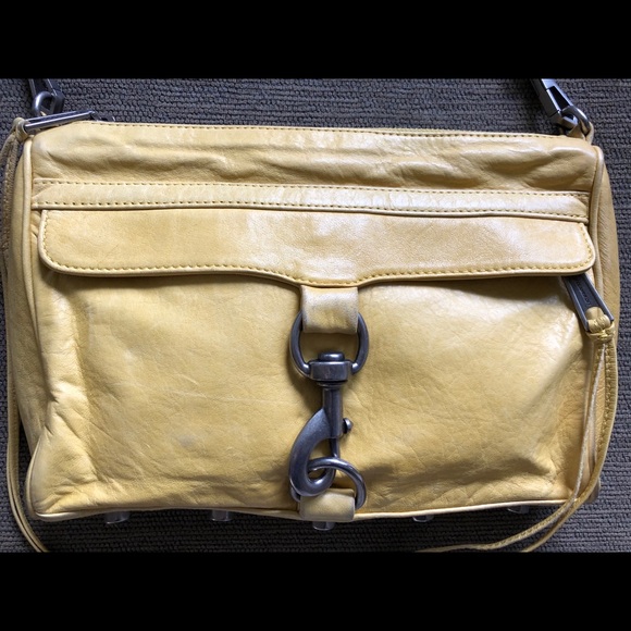 Yellow Rebecca Minkoff MAC Crossbody Bag Clutch - Picture 2 of 8